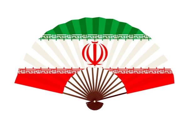 Iran Icona Simbolo Bandiera Nazionale — Vettoriale Stock