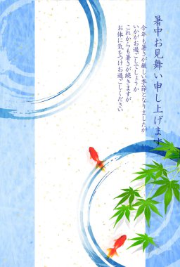 Yaz tebrik japon balığı yaz arka plan