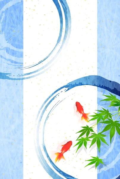 Yaz tebrik japon balığı yaz arka plan