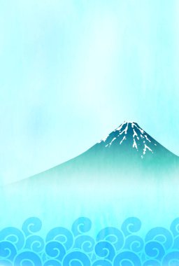 Fuji Dağı Japonya Japon kağıt arka plan