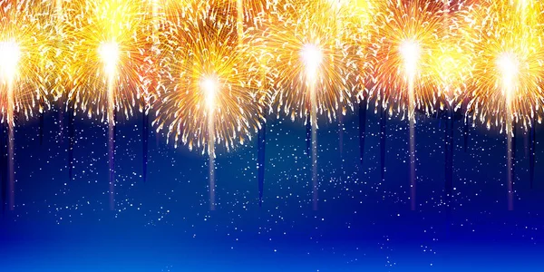 Feuerwerk Sommer Himmel Hintergrund — Stockvektor