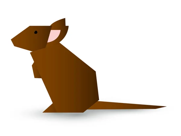Иконка Крыса Оригами — стоковый вектор