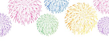 Havai fişek yaz gökyüzü arka plan