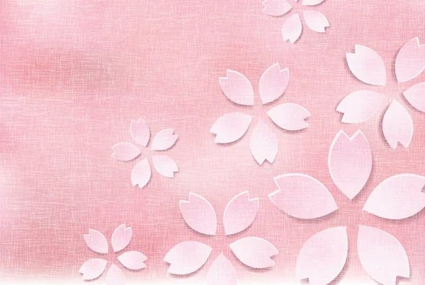 Cherry Blossom Voorjaar Japans Papier Achtergrond — Stockvector