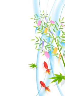 Tanabata süs yaz arka plan