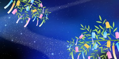 Tanabata Samanyolu Süs Arka Planı