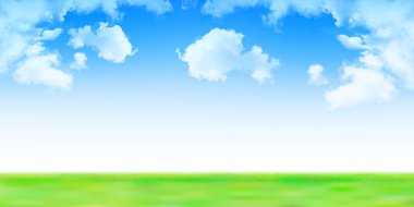 Gökyüzü çayır manzara arka plan