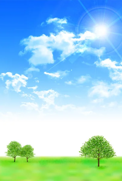 Sky meadow landscape background