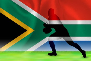 Güney Afrika bayrağı rugby arka plan