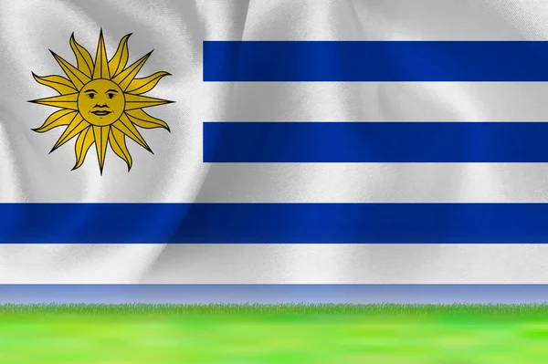 Большой Фон Флага Уругвая — стоковый вектор