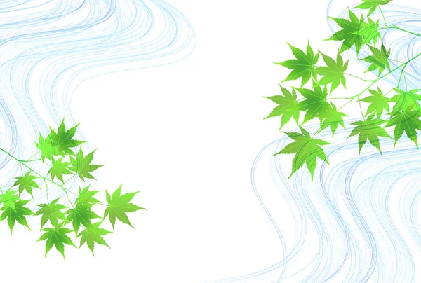Akçaağaç Taze Yeşil Yaprakları Arka Plan — Stok Vektör