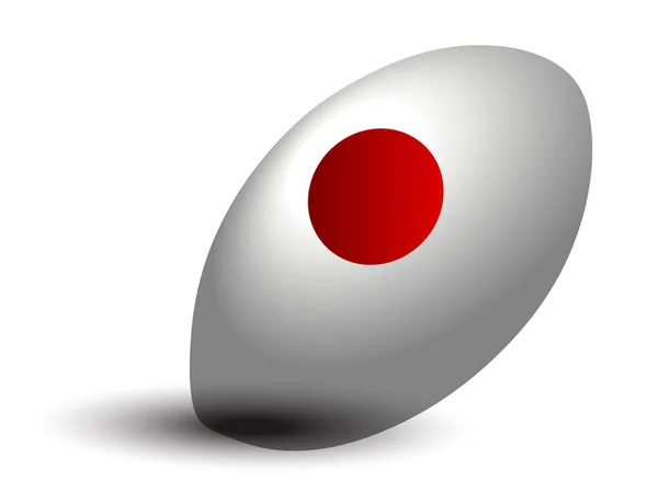 Japan Rugby Ball Icon — Stockvector