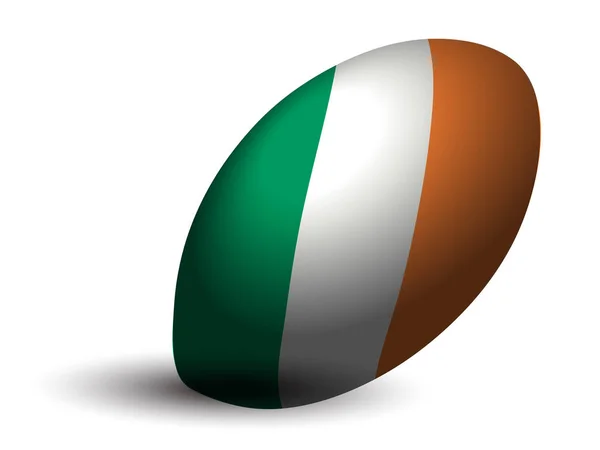 Irlande Icône Balle Rugby — Image vectorielle