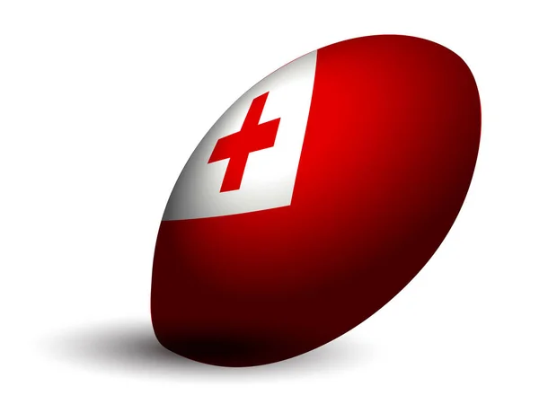 Tonga Rugby Ball Icon — Stock Vector