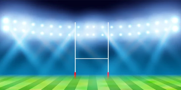 Rugby Deporte Noche Juego Gran — Vector de stock