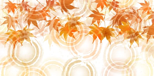 カエデの秋葉和紙背景 — ストックベクタ