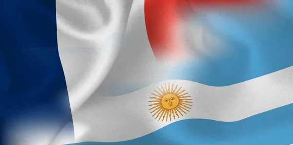 Bandeira Nacional Rugby França Argentina —  Vetores de Stock