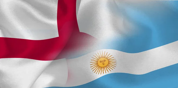 Drapeau National Rugby Angleterre Argentine — Image vectorielle