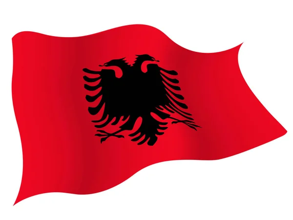 Albania Country Flag Icon — Stock Vector