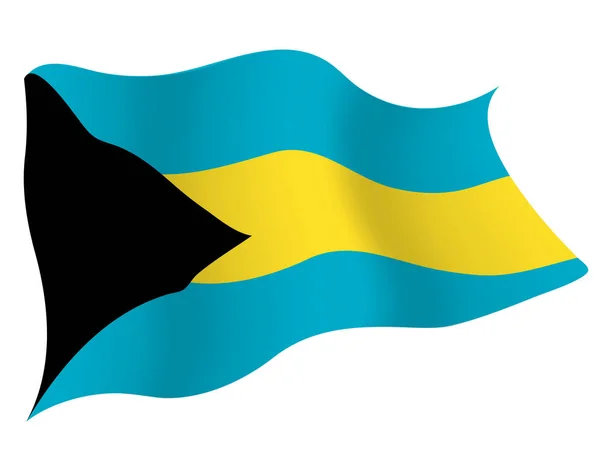 País Icono Bandera Bahamas — Vector de stock