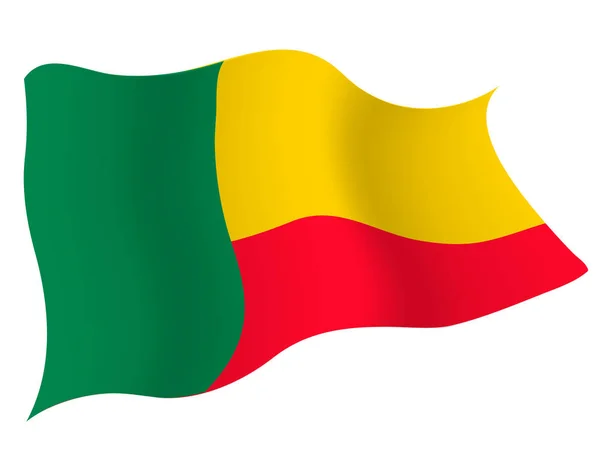 País Icono Bandera Benin — Vector de stock