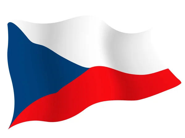 Ikona Země Vlajky Česká Republika — Stockový vektor
