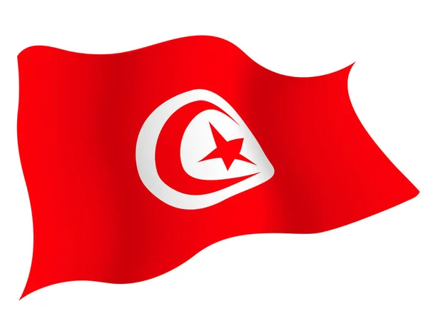 Icône Drapeau Tunisie — Image vectorielle