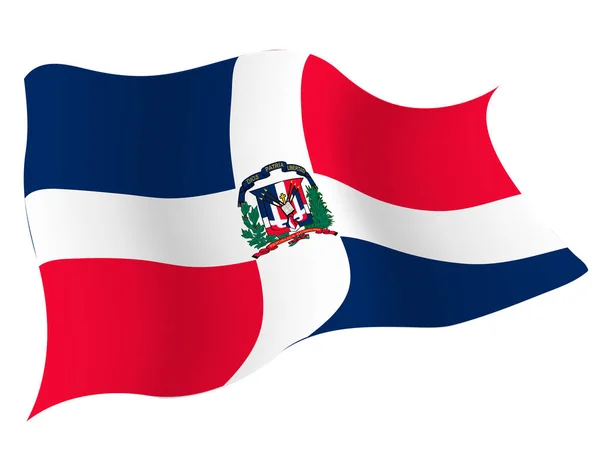 País Icono Bandera República Dominicana — Vector de stock