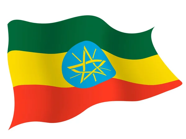 Country Flag Icon Ethiopia — Stock Vector