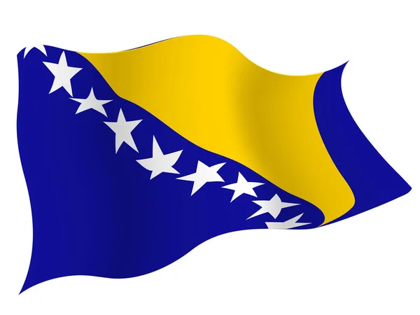 Lands Flagg Ikon Bosnien Hercegovina — Stock vektor