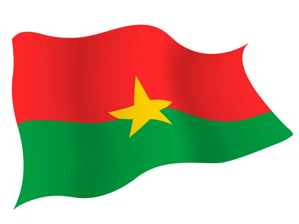 Icona Bandiera Burkina Faso — Vettoriale Stock