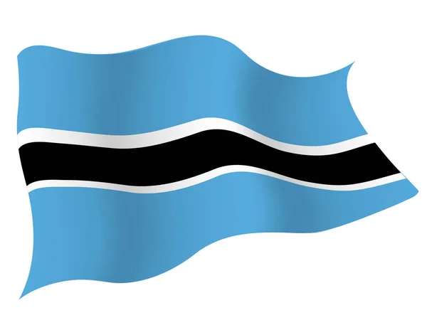Ikona Příznaku Země Botswana — Stockový vektor