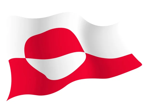 Vlag Icoon Groenland — Stockvector