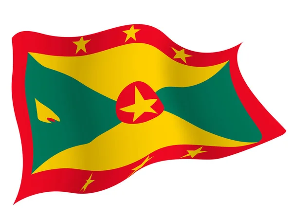 Paese Bandiera Icona Grenada — Vettoriale Stock