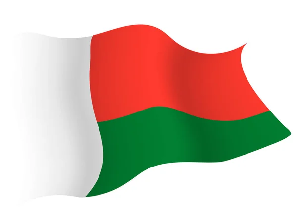 País Icono Bandera Madagascar — Vector de stock