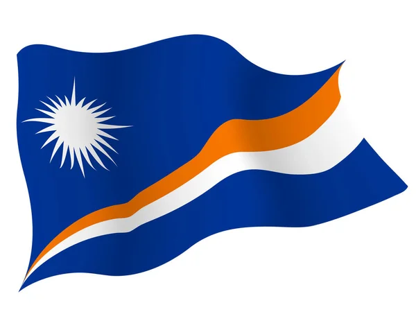 Εικονίδιο Σημαίας Χώρα Νήσοι Μάρσαλ — Διανυσματικό Αρχείο