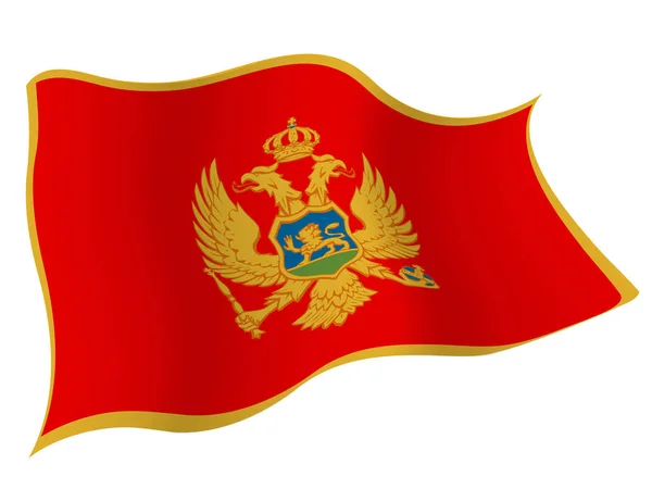 País Icono Bandera Montenegro — Archivo Imágenes Vectoriales