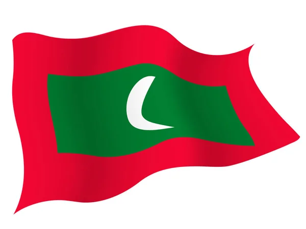 Εικονίδιο Σημαίας Χώρας Μαλδίβες — Διανυσματικό Αρχείο