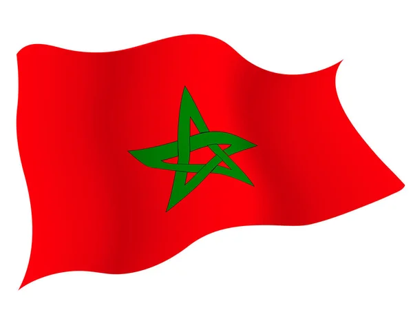 Flaggensymbol Marokko — Stockvektor