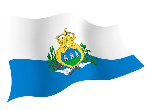 Ícone Bandeira País San Marino —  Vetores de Stock