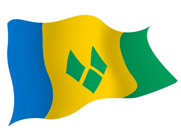 Land Flagga Ikon Saint Vincent — Stock vektor