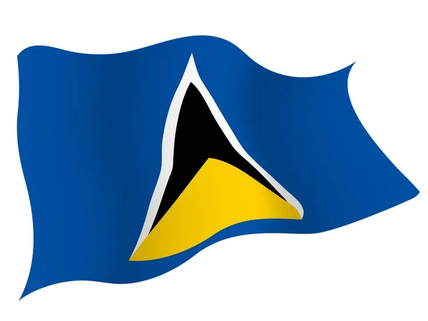 Land Vlagpictogram Saint Lucia — Stockvector