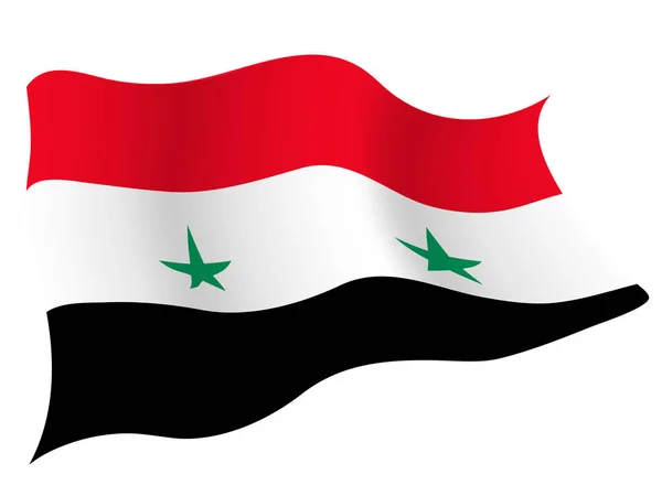 Paese Bandiera Icona Siria — Vettoriale Stock