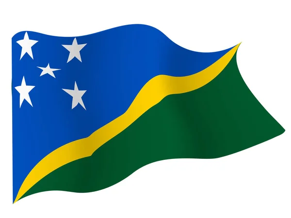 Paese Bandiera Icona Isole Salomone — Vettoriale Stock