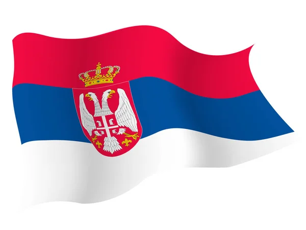 País Icono Bandera Serbia — Vector de stock