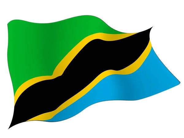 Országjelölő Ikon Tanzánia — Stock Vector