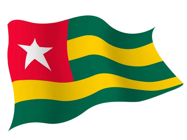 Ikona Příznaku Země Togo — Stockový vektor