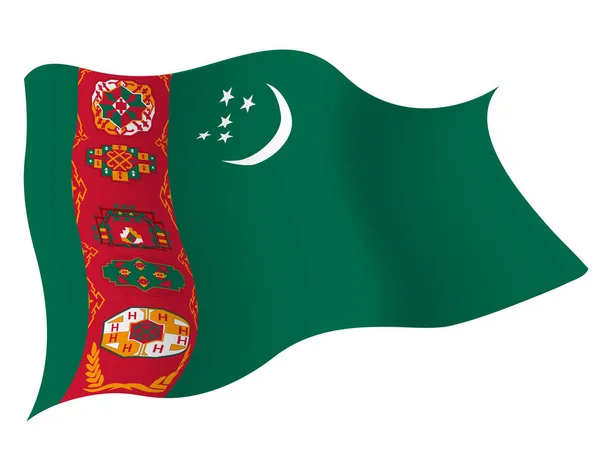 Εικονίδιο Σημαίας Χώρας Τουρκμενιστάν — Διανυσματικό Αρχείο