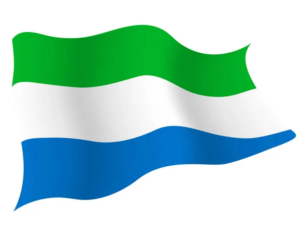 Ikona Venkovského Příznaku Sierra Leone — Stockový vektor