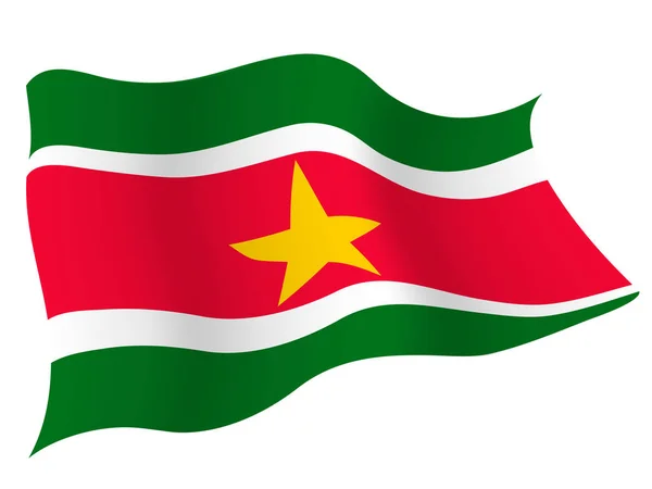 Flaggensymbol Suriname — Stockvektor